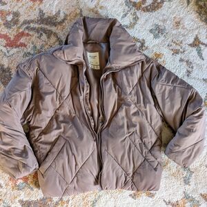 Abercrombie & Fitch Women's Brown Puffer Jacket
